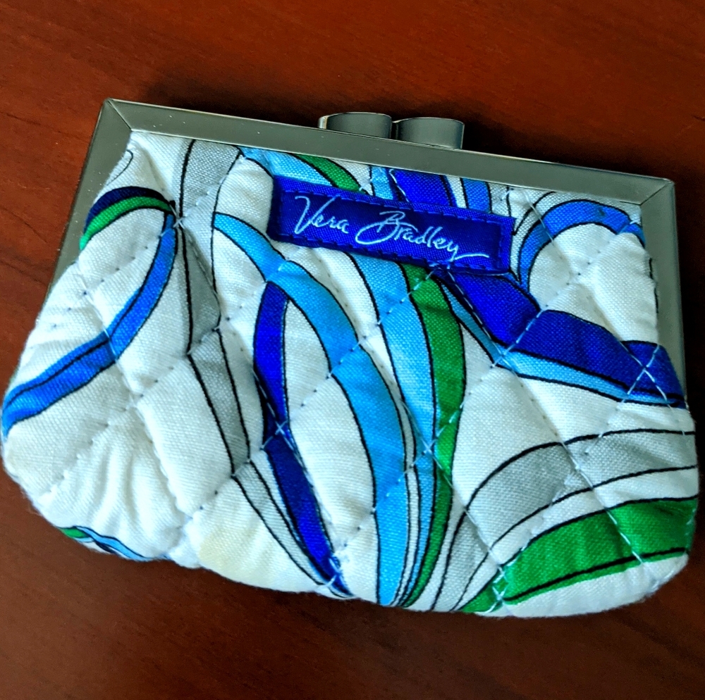 Vera Bradley coin purse blue Paisley